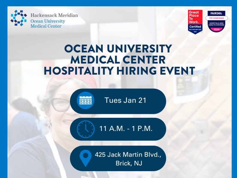 Hospitality Hiring Event at Ocean University Medical Center