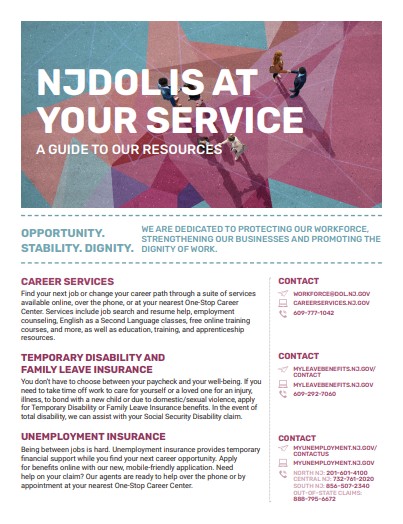 new jersey department of labor resources flyer